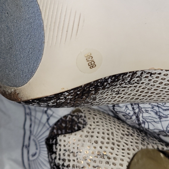 Jessica Simpson Snakeskin Peep-Toe Pumps - Picture 6 of 7